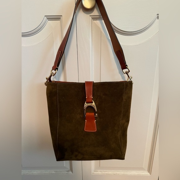 Dooney & Bourke Suede Brynn Olive - Picture 5 of 14